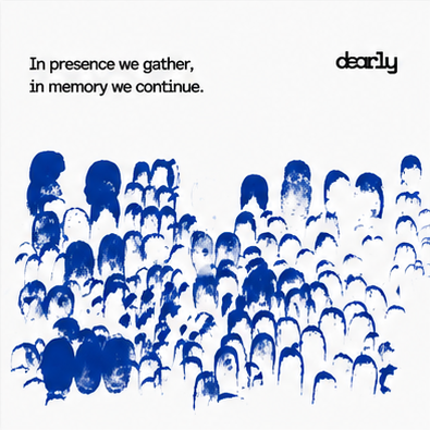 Dearly Instagram post about gathering in presence and continuing in memory