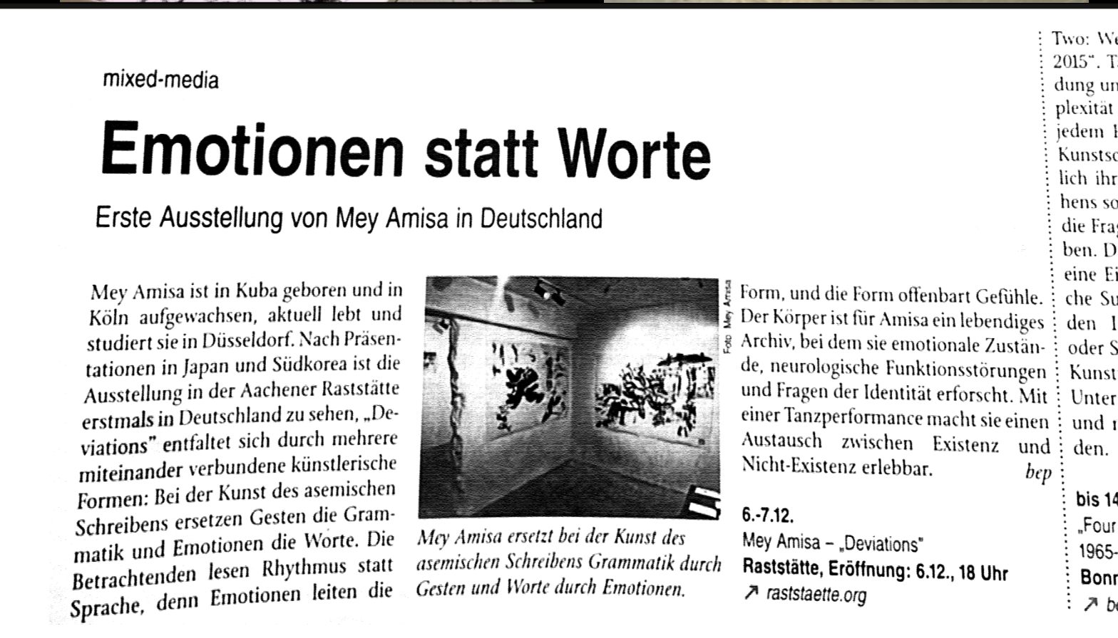 Raststatte Aachen press and stage image three