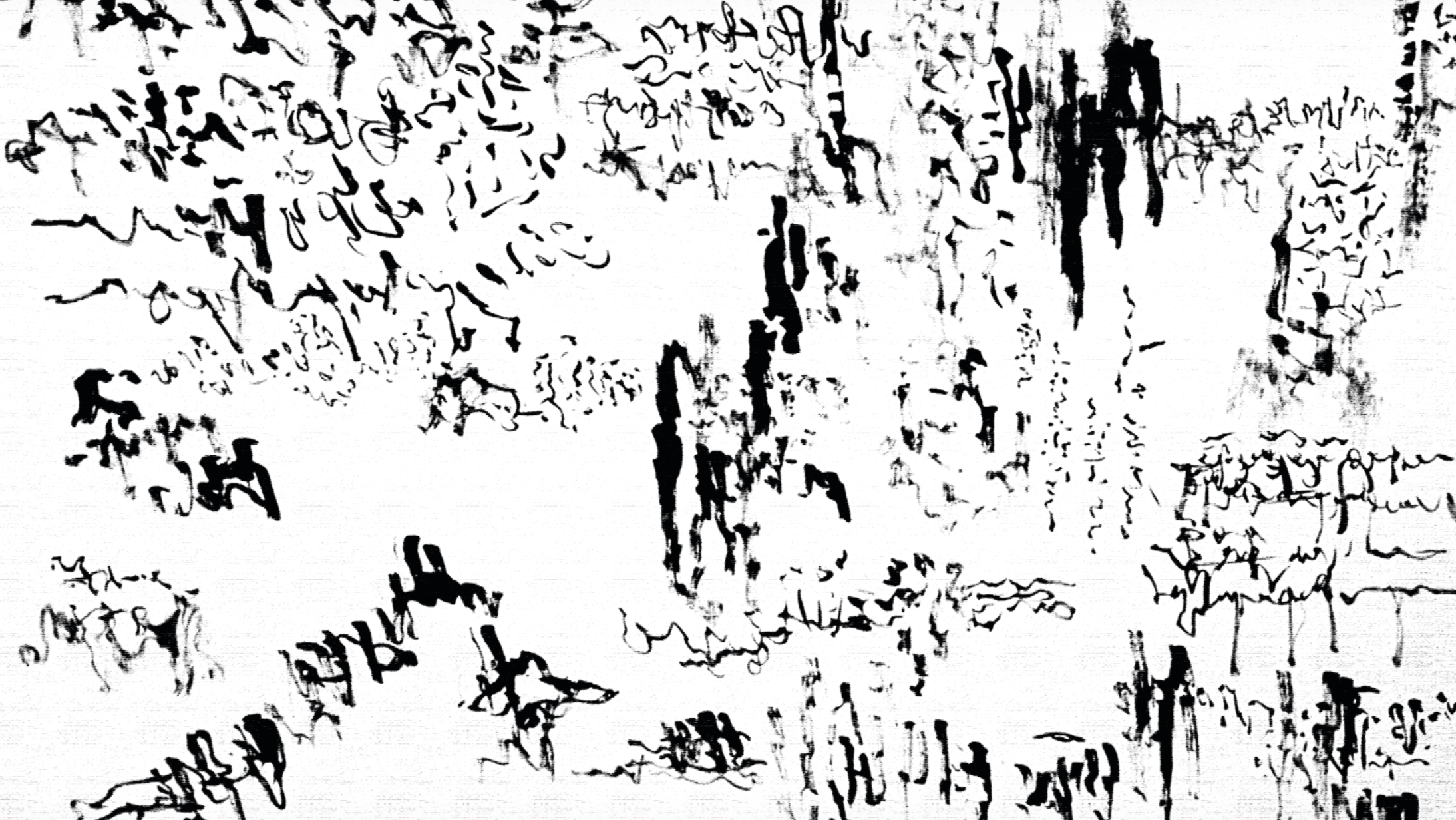 Close detail of a Deviations artwork