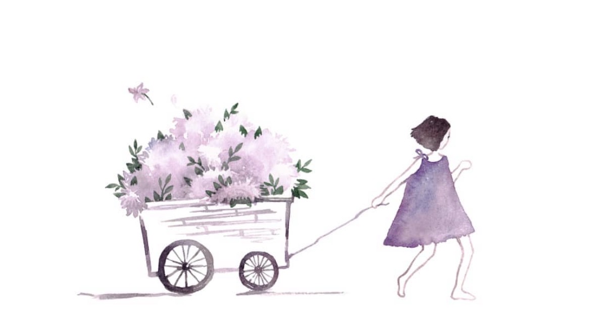 Watercolor illustration for the Mey Amisa and Knysh Ksenya book collaboration
