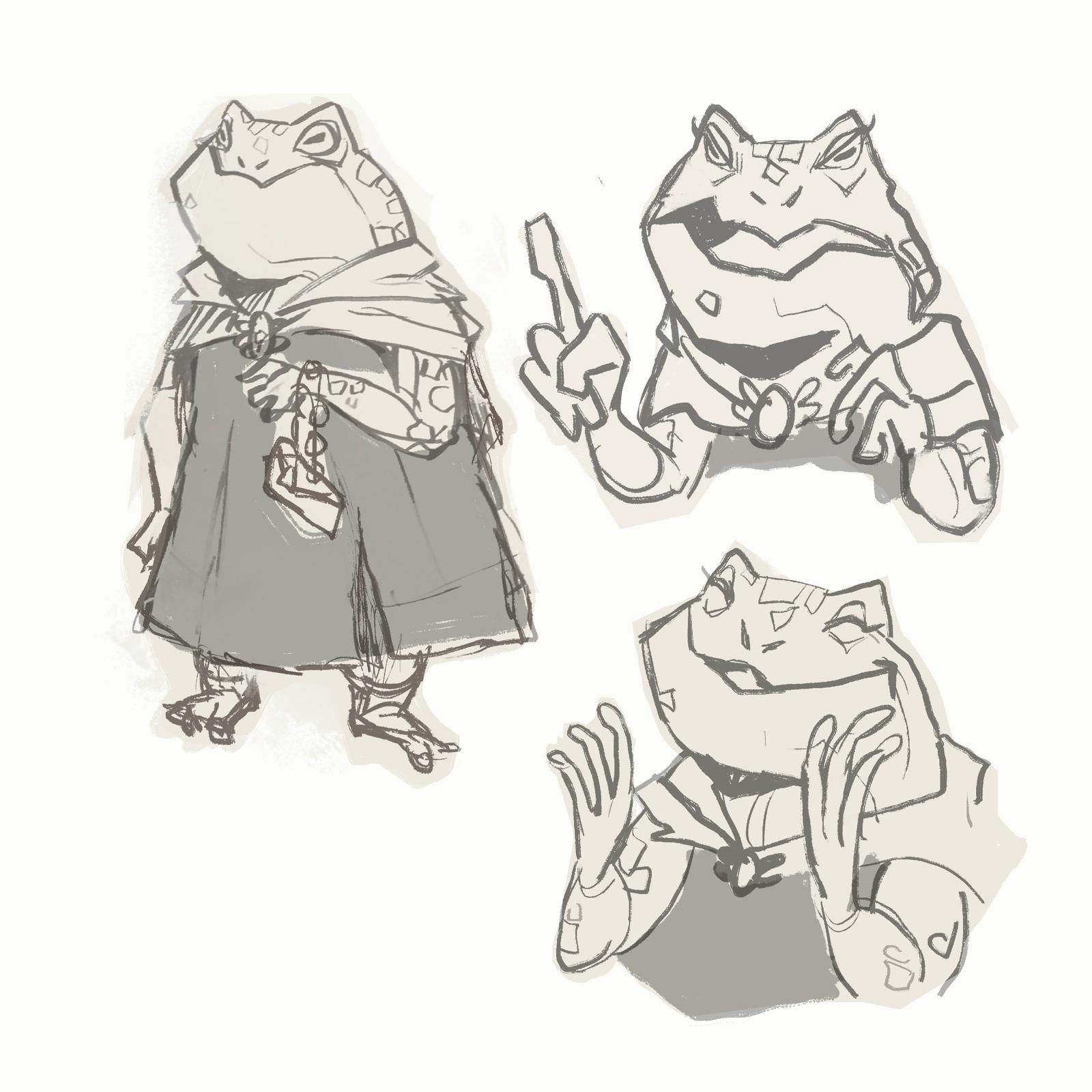 Frog character design by Linda 2