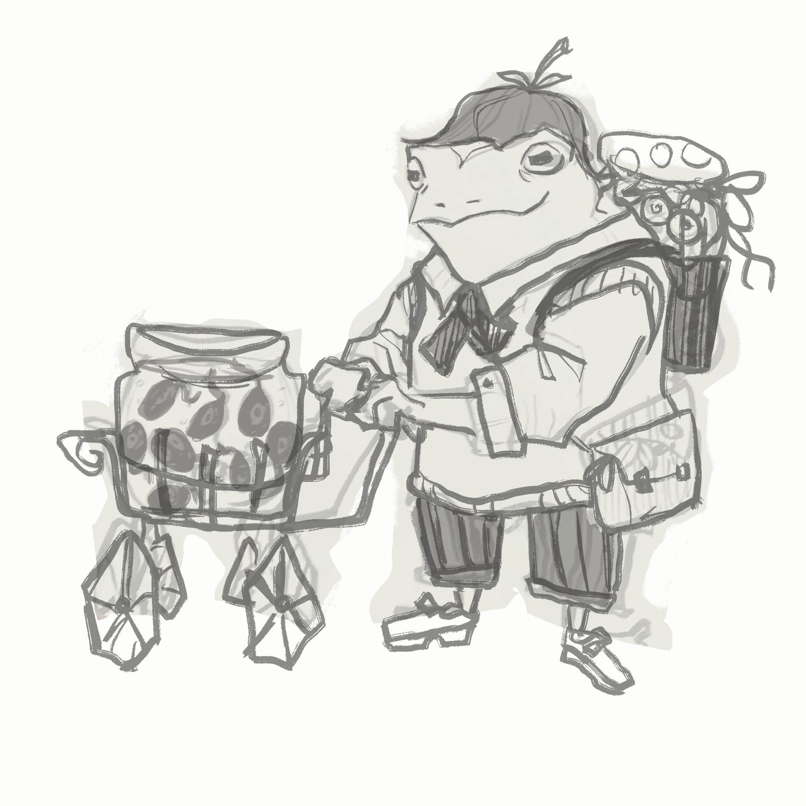 Frog character design by Linda 3