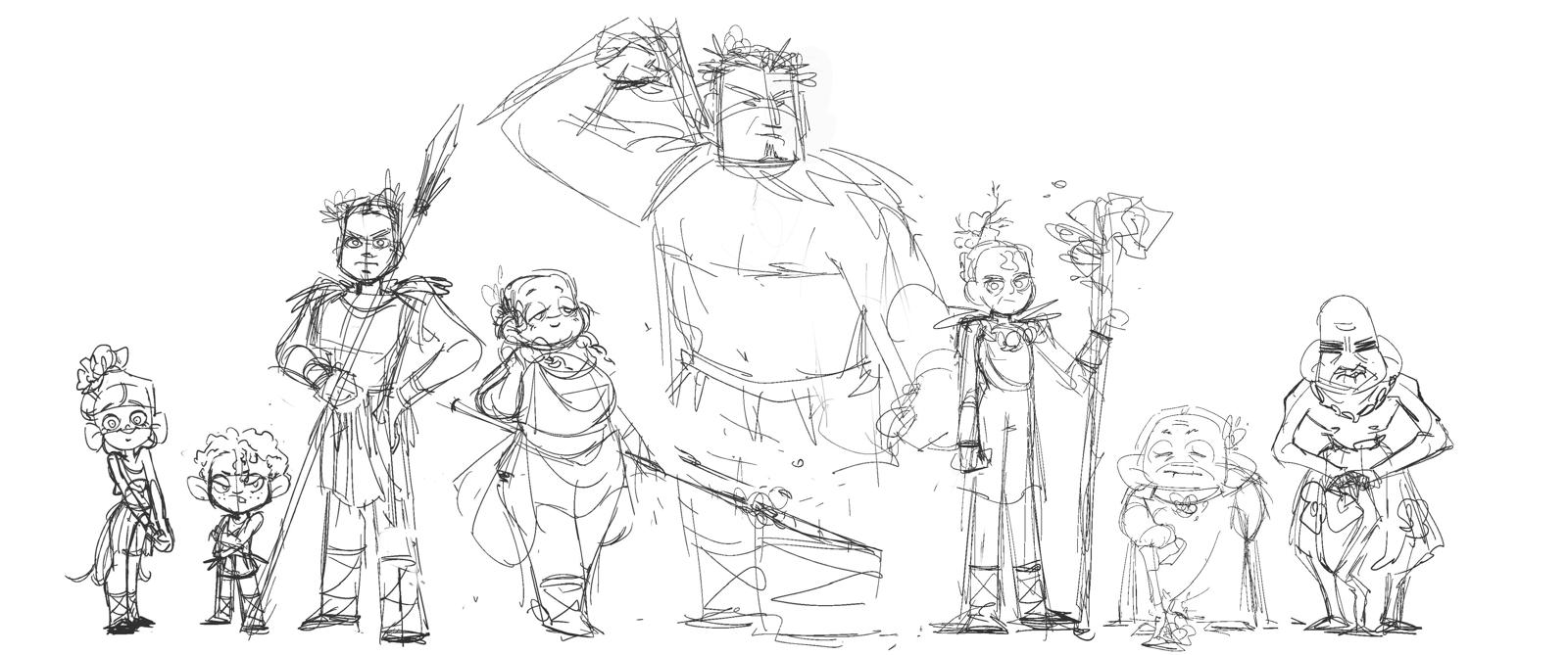 Additional character design board