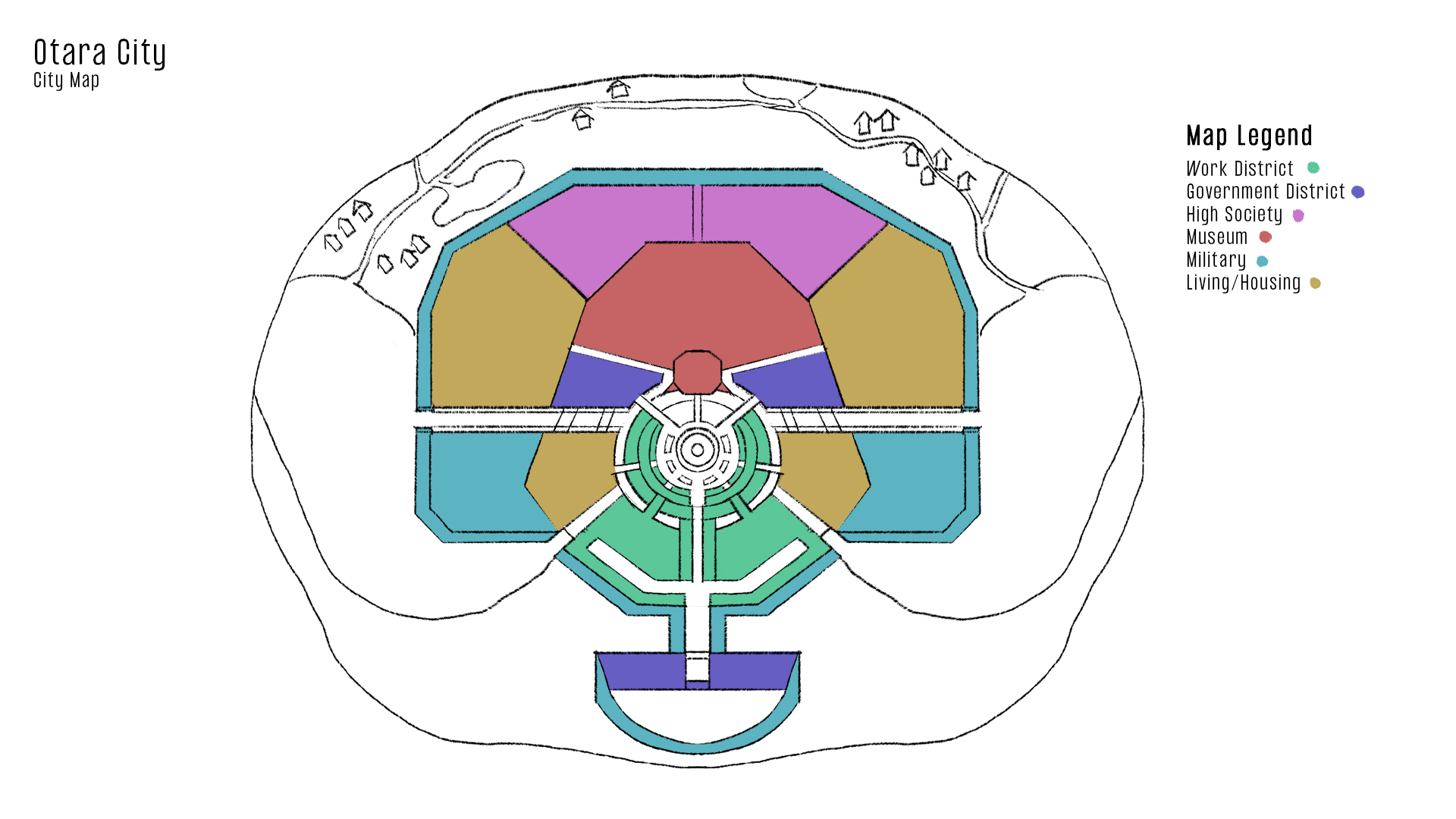 Otara city map concept