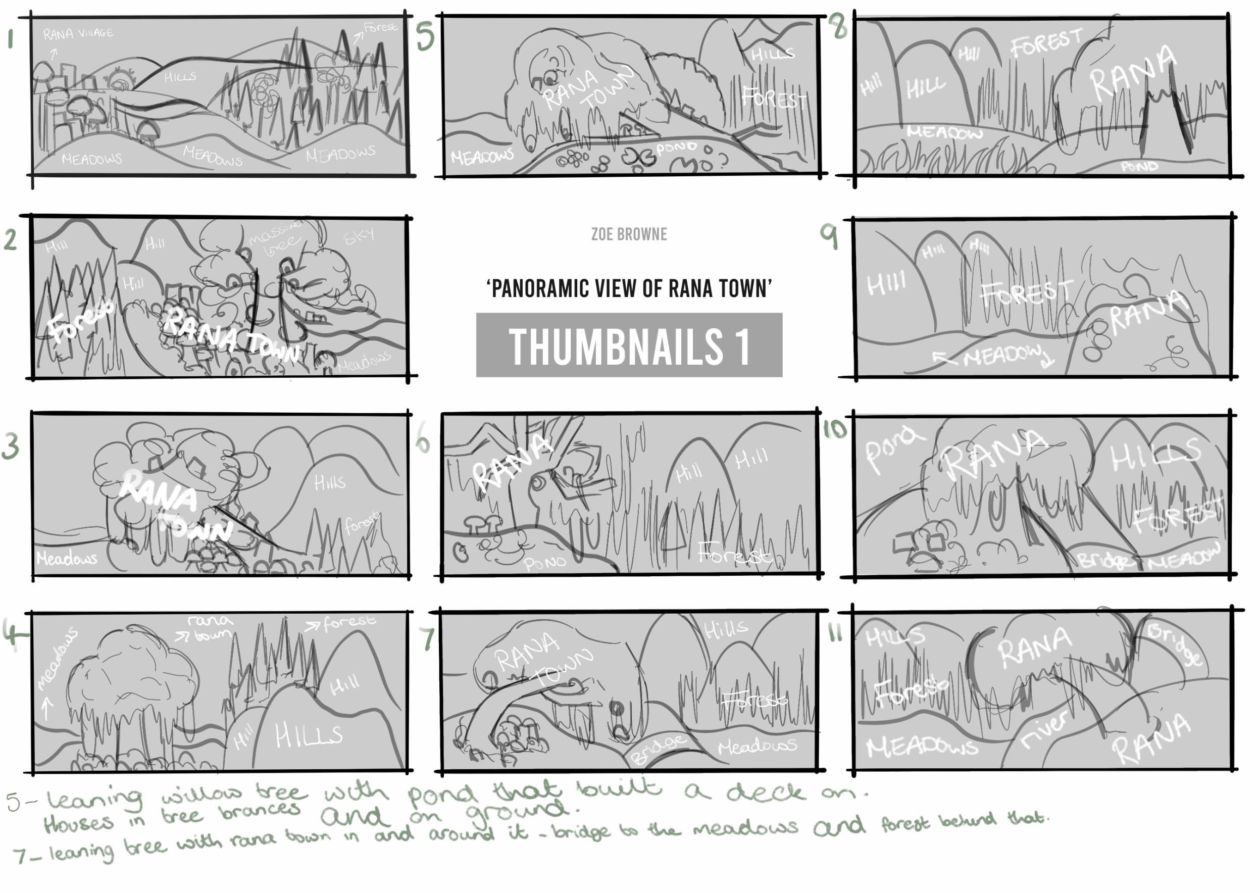 Rana town panoramic view thumbnails by Zoe Browne