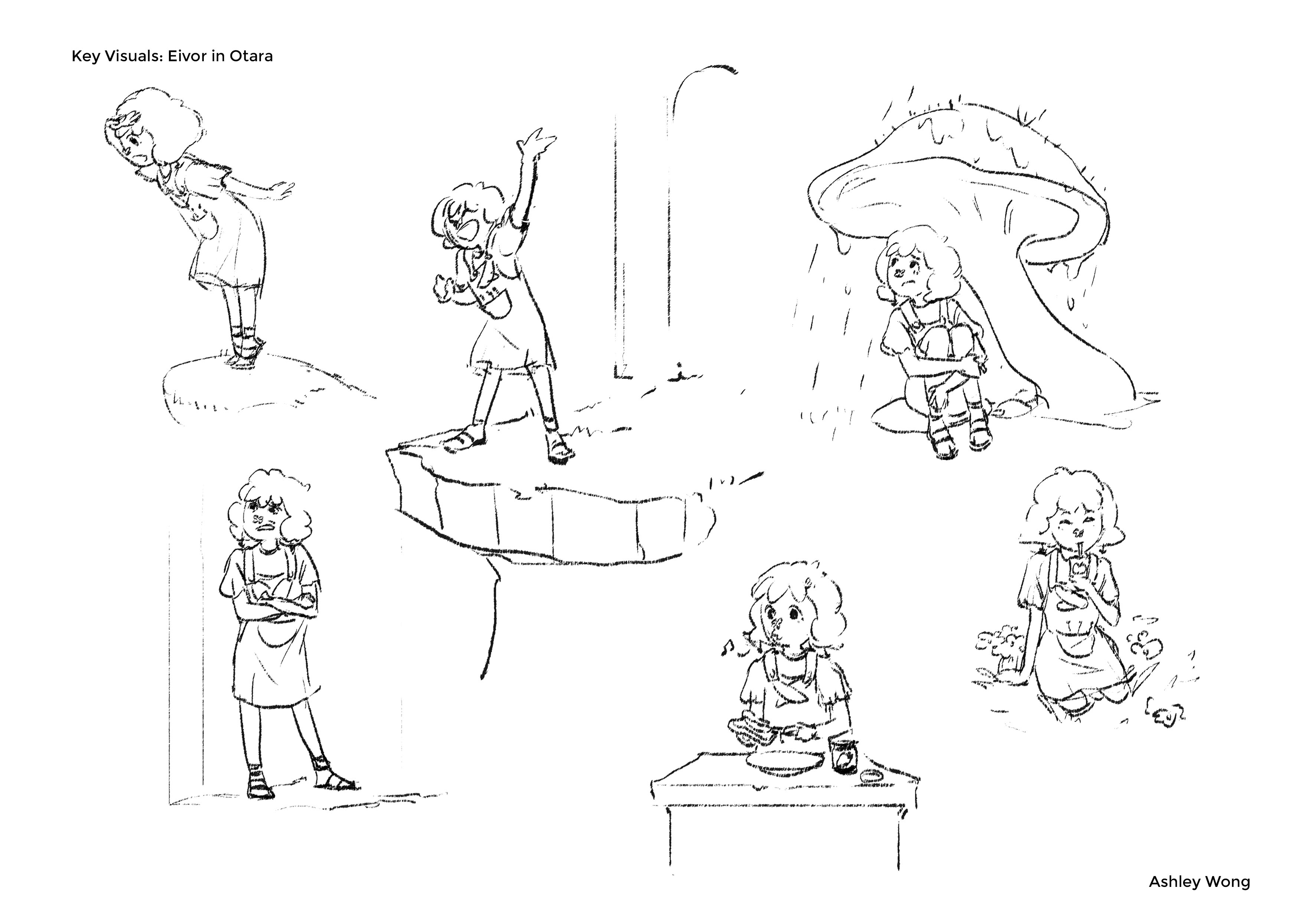 Eivor in Otara key visual sketch by Ashley Wong