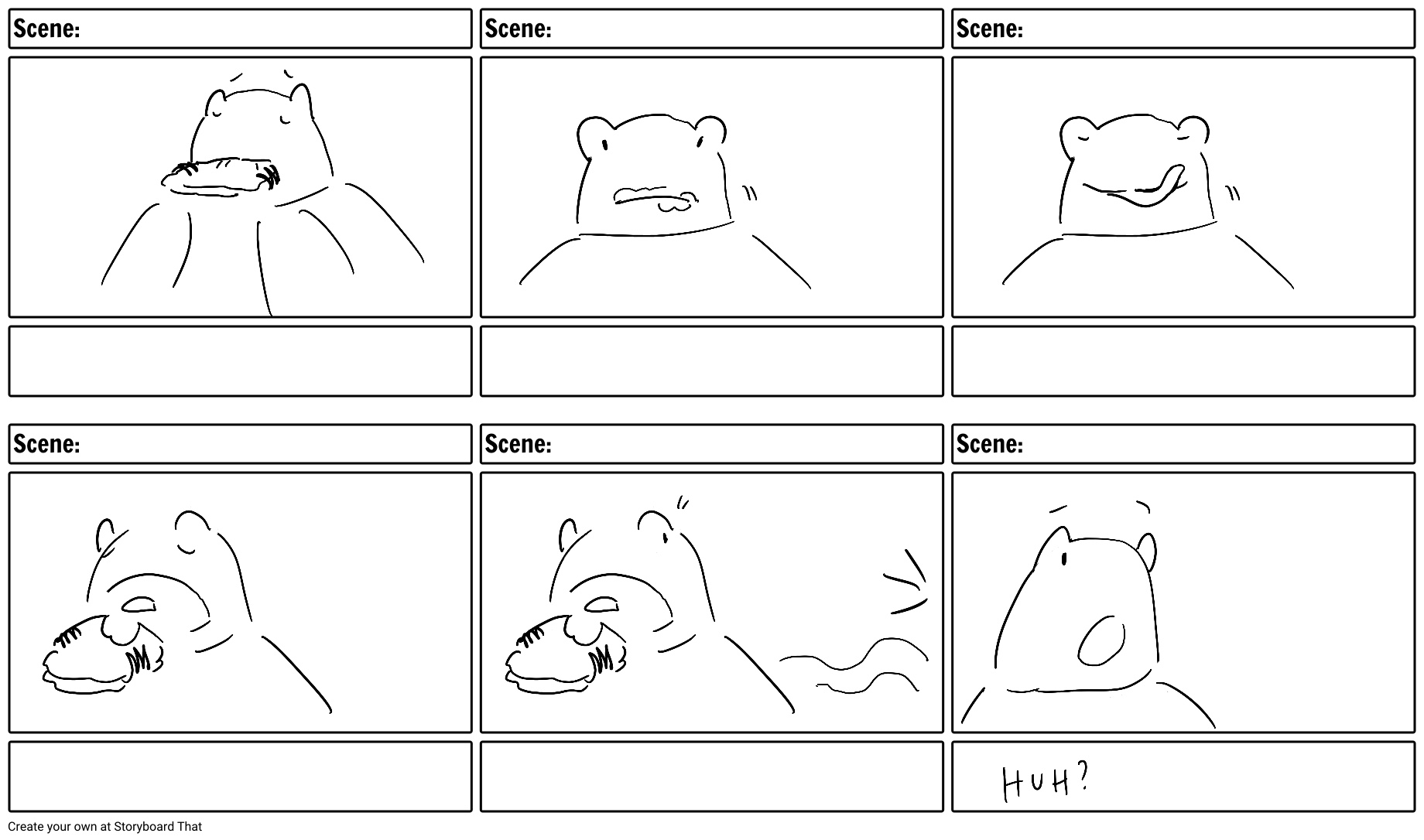 Peanut butter storyboard 1 by Charlotte Launey