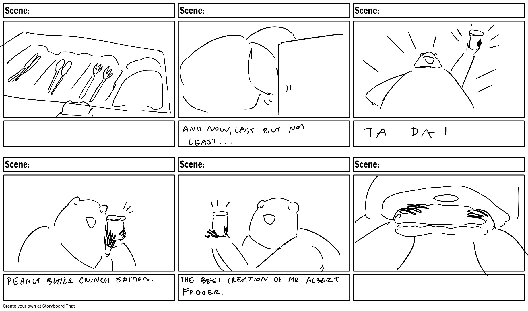 Peanut butter storyboard 3 by Charlotte Launey