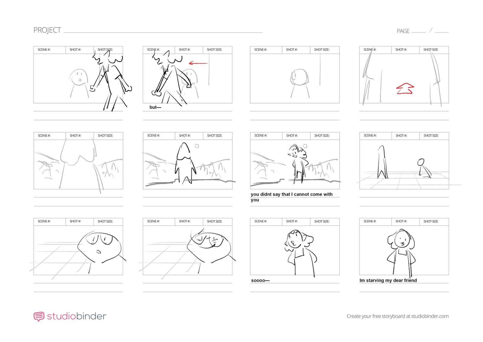 Eivor and Maverick film storyboard headline board 2