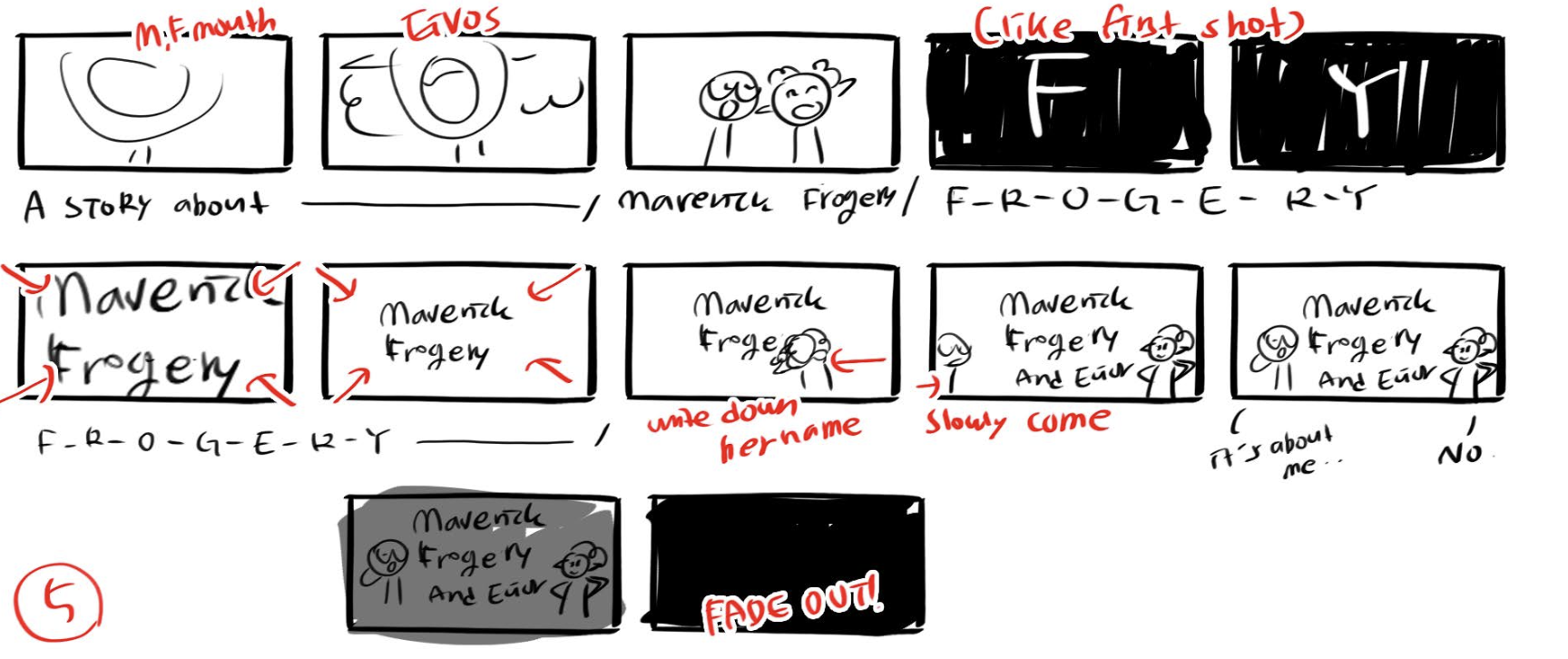 Opening song storyboard panel 5 by Heewon Jeong