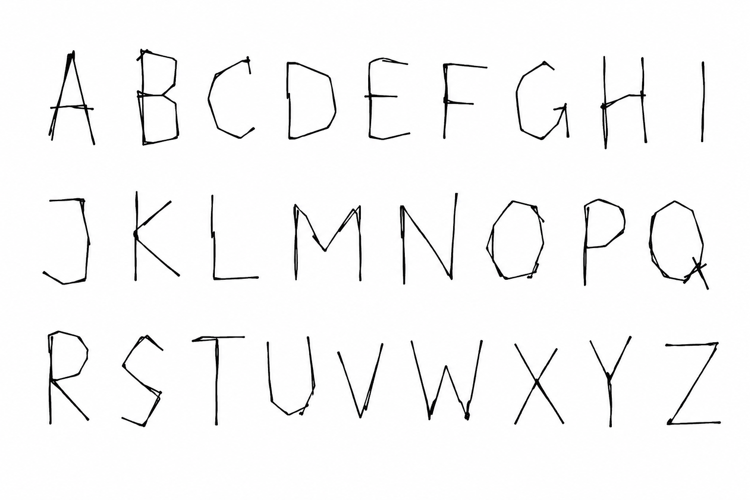 Udtype.Hand alphabet