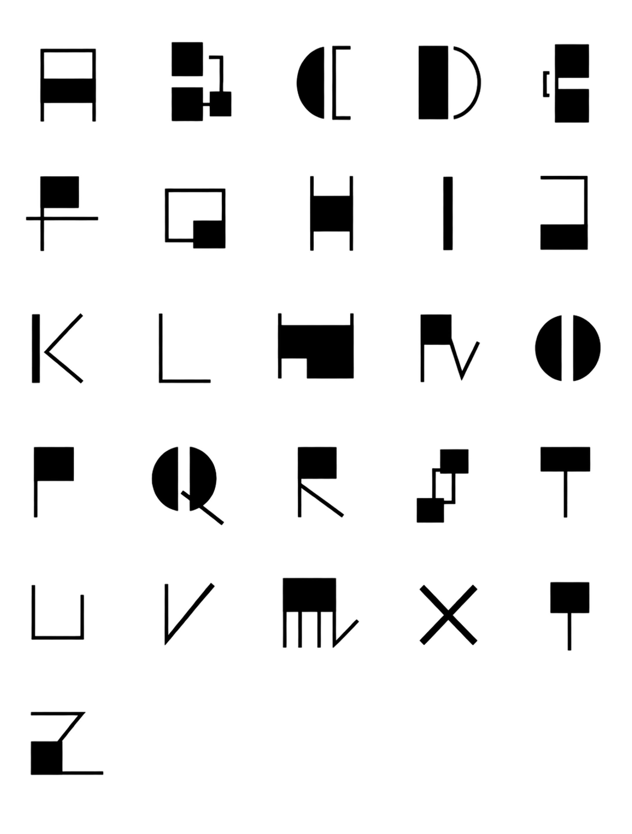 Udtype-Audax alphabet